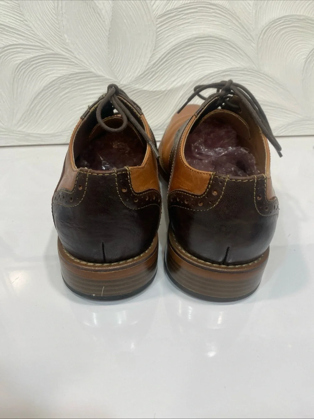 G.H. Bass Casanova Men’s Carmel Brown Leather Casual Oxfords Shoes US Size 8.5M